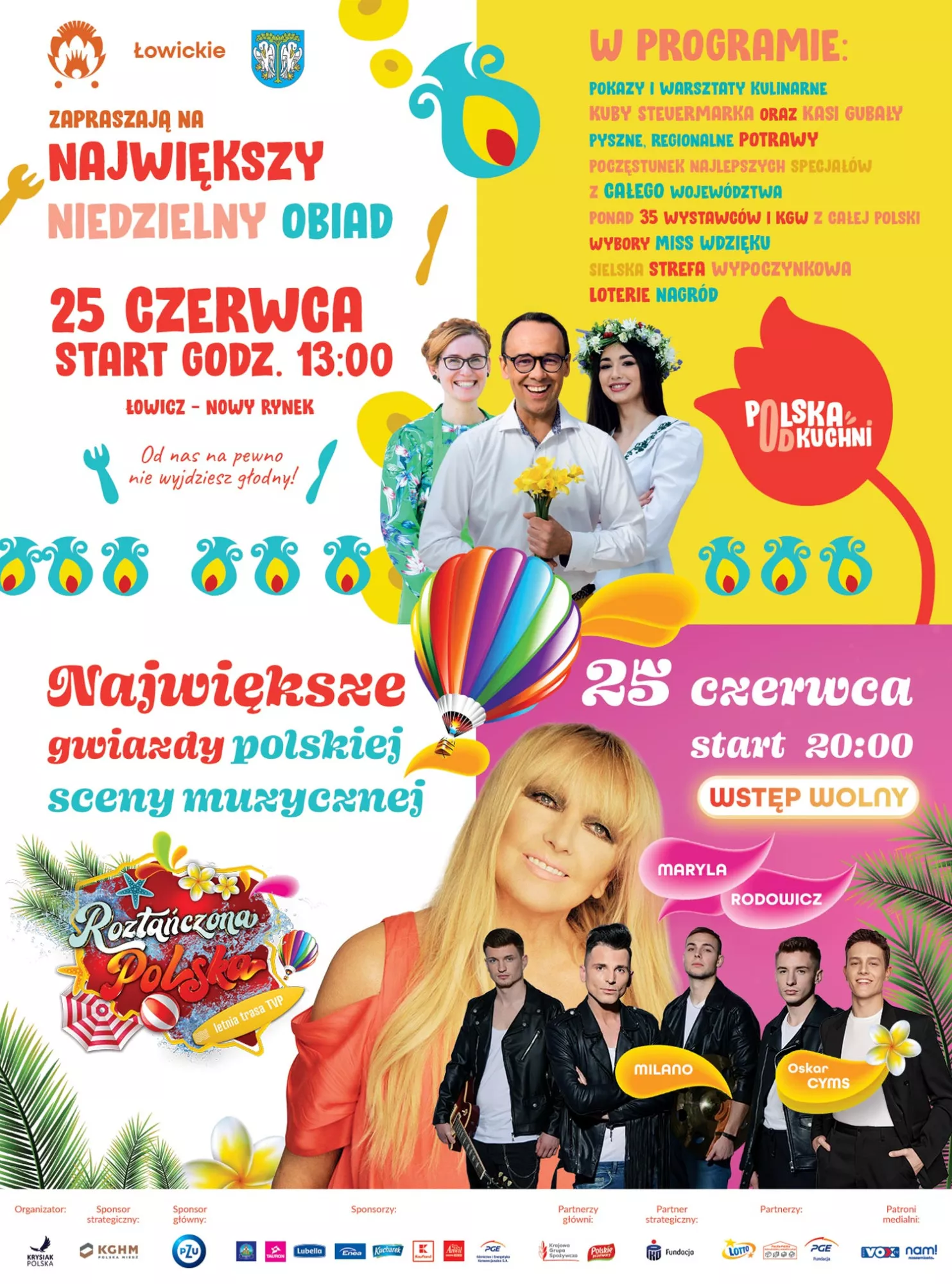 Roztańczona Polska 2023 w Łowiczu! 25 czerwca! Zobacz kto wystąpi? Będą gwiazdy disco polo